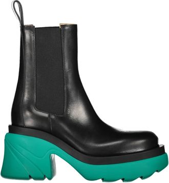 Bottega Veneta Flash enkellaarsjes met profielzool - Dames - Chelseaboots - Zwart - 37 EU - Leer - Schoenen