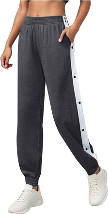 Generic Tear Away Pants for Women Post Surgery Striped Sweatpants Split Side Joggers Active Pockets Bottoms Sweat Athletic Jogger Workout Tapered Sweatpant Ac
