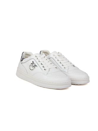 Pinko Womens Sneakers White-Silver Footwear - Sports White/silver