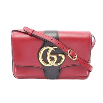 Gucci Pre-owned Arli Small Leather Shoulder Bag - Dames - Pre-owned - Rood - Maat: ONE Size Leer