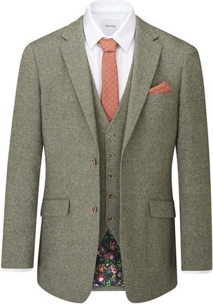 Skopes Mens Jude Jacket Herringbone in Sage 44S