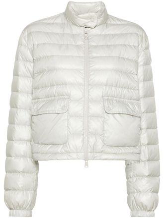Moncler Morelans ripstop down jacket - women - Goose Down/Polyamide/Polyamide/Feather - 2 - Grey