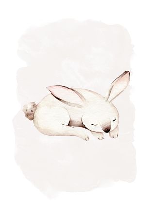 Komar Bild »Sleepy Bunny« Natur 1 Stk. tlg. Wandbild zur Dekoration - ohne Rahmen