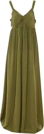 Essentiel olive martini jacobean maxi dress