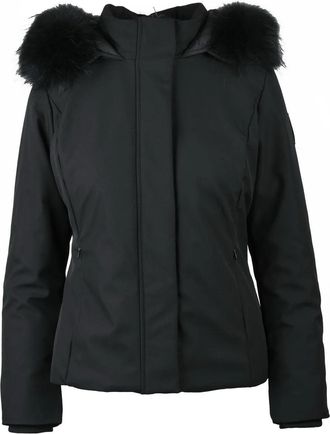 Bomboogie Padded Black Fitted Jacket with Removable Fur Inserts