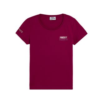 Freddy T-shirt Regular Freddy Training con Glitter sul Cuore