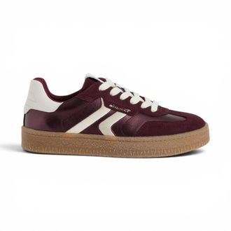 Tamaris Tamaris dames bordeauxrode leren sneakerschoenen - 23723-44