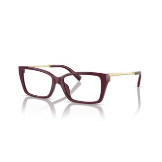 Tiffany & Co. Bordeauxrode Brillenmontuur - unisex - Brillen - Rood - 54 MM - Accessoires