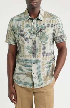 Dark Seas Cottondale Button-Up Shirt in Khaki at Nordstrom, Size Xx-Large