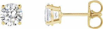 Diamond2Deal 1ct Lab-Grown Diamond Stud Earrings Clarity VS, Color F-G, 14k Gold