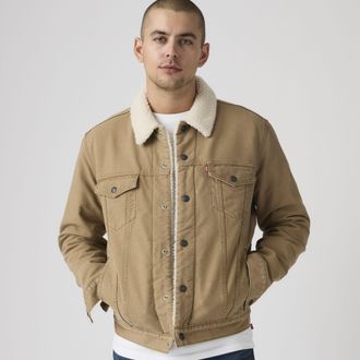 Levi's Type III Sherpa Trucker Jacket - Mens - 2XL - Brown