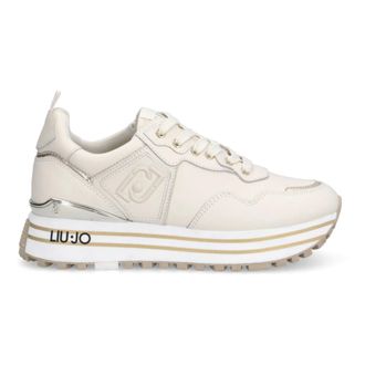 Liu Jo Schoenen, Dames, Beige, 39 EU, Leer, Ivory Low Top Sneakers