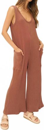 Bloomingdale's Santa Maria Sweater Rib Jumpsuit In Root Beer