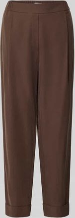 Jake*s Stoffhose mit franz&ouml;sischen Eingrifftaschen in Dunkelbraun, Gr&ouml;&szlig;e 32