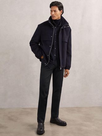 Reiss Navy Slim-fit Five-pocket Trousers, 38