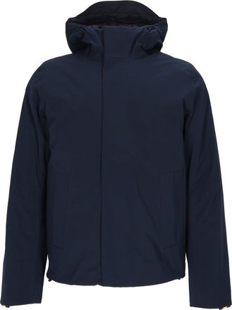 K-Way Short Padded Jacket With High Collar And Concealed Closure