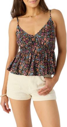 O'Neill Shala Floral Babydoll Camisole in Black at Nordstrom, Size Medium