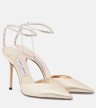 Jimmy Choo London Saeda embellished pumps
