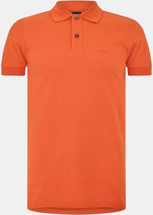 HUGO BOSS Mens Firenze Short Sleeve Polo Shirt in Dark Orange - Size X-Large