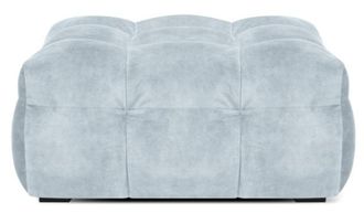 BLOOMINGLOFT Design Hocker Vesta 90 x 90 cm mit Samtbezug