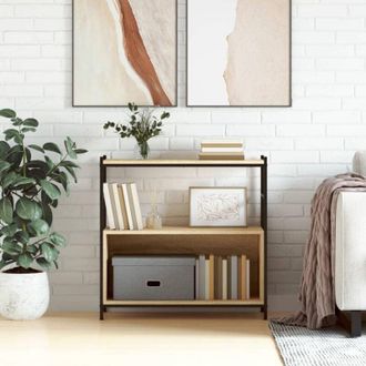 vidaXL Vidaxl - Libreria Rovere Sonoma 80x30x78,5 cm Legno Multistrato e Ferro