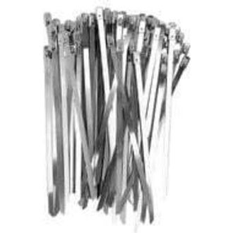OEM Abrazaderas Y Clips, 50 Unidades, Abrazaderas Anchas Autoblocantes De Acero Inoxidable Para Mangueras, Para Construcci&oacute;n (tipo A), 4,6 X 300 Mm