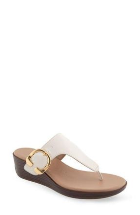 Aerosoles Izola Wedge Sandal in Eggnog Pu Leather at Nordstrom Rack, Size 8.5
