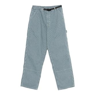 Gramicci Broeken, Heren, Blauw, M, Katoen, Overdyed Hickory Werkbroek