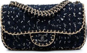 Chanel 2010-2011 Quilted Tweed St Tropez Flap shoulder bag - Blauw