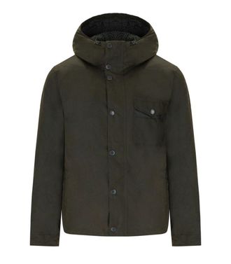 Barbour Kevlar Wax Olive Green Hooded Jacket