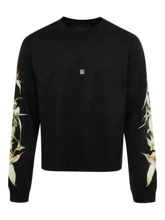 Givenchy GVCY-print long-sleeve T-shirt - men - Cotton - 3XL - Black