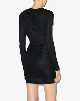 Isabel Marant Ruched Jersey Dress - Black