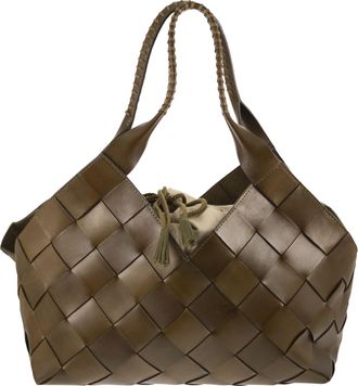 Dragon Castello geflochtene Ledertasche