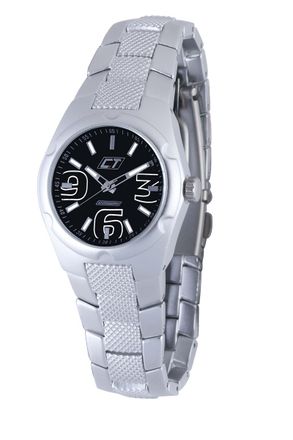 Chronotech Womens Black Watch - Silver - One Size