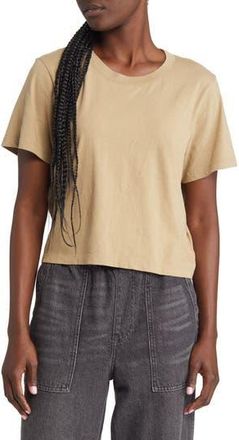 Madewell Lakeshore Softfade Cotton Crop Tee in Drill Khaki at Nordstrom Rack, Size Xx-Large