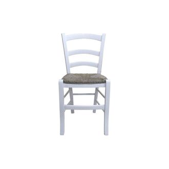 Dmora Dmora Juego De 2 Sillas Cl&aacute;sicas De Madera, Para Comedor, Cocina O Sala De Estar, Made In Italy, Cm 46x42h87, Color Blanco
