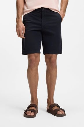 Boss Orange by Hugo Boss Chinoshorts BOSS ORANGE slim Shorts, Herren, Gr. 36, N-Gr, blau (dunkelblau404), Web, Obermaterial: 97% Baumwolle, 3% Elasthan, unifarben, slim fit ca