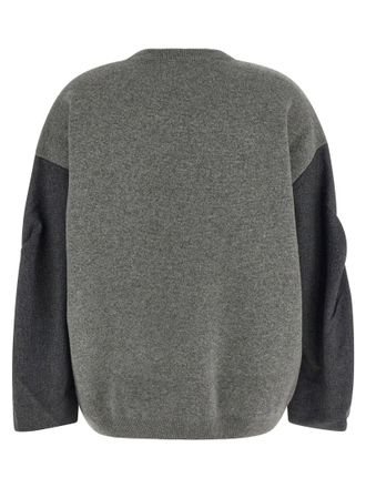 Nude Two-Tone Wool Blend Sweater - Gray