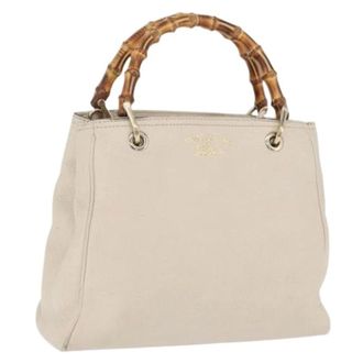 Gucci Pre-owned Vintage Hand Bag - Dames - Pre-owned - Wit - Maat: ONE Size Leer