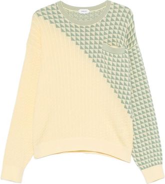 Versace Geometric-pattern Cable-knit Sweater