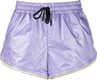 Moncler Klassiek Kort Jasje - Dames - Bermuda - Paars - S - Nylon - Korte Broeken