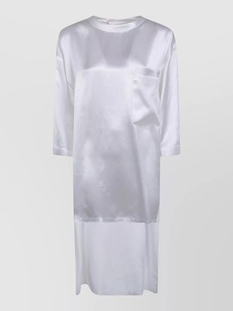 Darkpark satin asymmetric shirt dress