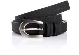 Tom Tailor Lederg&uuml;rtel TOM TAILOR TTELLA, Damen, Gr. 100, schwarz, B&uuml;ffelleder, unifarben, G&uuml;rtel Lederg&uuml;rtel, mit Blindpr&auml;gung auf der Spitze