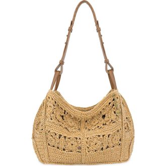 The Sak Los Feliz Hobo Leather Bag in Natural Tonal Flower at Nordstrom