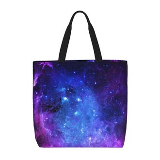 Generic Women Handbag Purple Galaxy Womens Tote Bag Retro Casual Crossbody Bags, For Graduation, Daily, Holiday, Gym, School