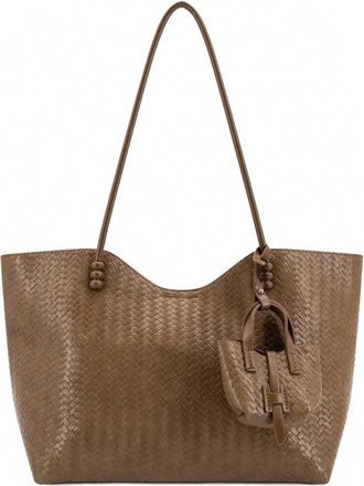 Like Dreams Womens Aveline Woven Tote Bag In Brown