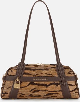 Elisabetta Franchi Tasche mit Tiger-Print und Henkel