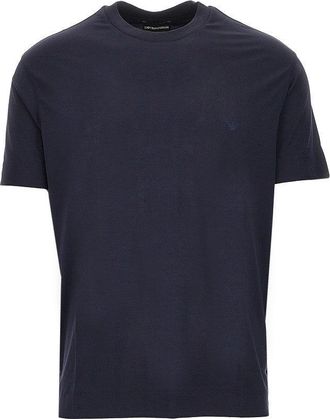 Emporio Armani Stretch jersey T-shirt with Eagle embroidery Man XL