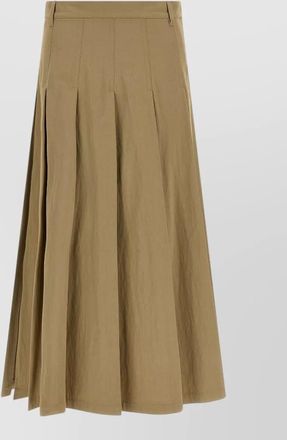Max Mara pleated skirt belt loops back pockets
