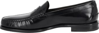 Santoni Quentin Penny Loafer - Heren - Loafers - Zwart - 44 EU - Leer - Schoenen